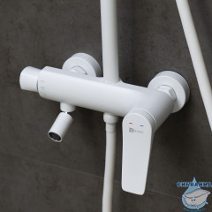 Душевая система Lemark Bronx 230 1 режим LM3762MW (белый матовый)