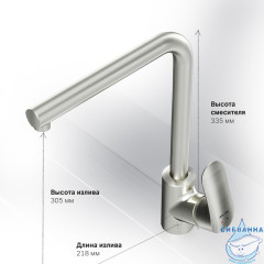 Смеситель для кухни AM.PM Like F8005011 (сатин)