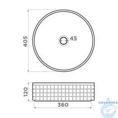 Раковина на столешницу 41 см Omoikiri Akira-BL Natceramic/черный 4972073