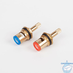 Кран-буксы разнонаправленные, керамика, 180°, 20 зубцов, G1/2", M24, h=50 мм, 2 шт, IDDIS, 998CR501SM