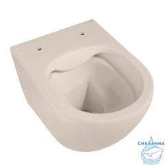 Унитаз подвесной безободковый Abber Bequem AC1101MBEс сиденьем Soft Close (микролифт) (бежевый матовый)