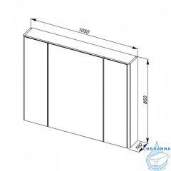 Шкаф-зеркало Aquanet Орлеан 105 белый 183078