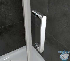 Душевое ограждение ABBER Sonnenstrand 100x90 профиль хром, стекло прозрачное AG04100S-S90 (без поддона)