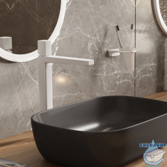 Смеситель для раковины Wasserkraft Saale 9503H (белый матовый)