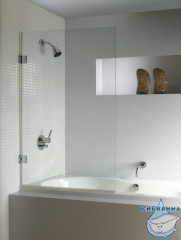 Шторка для ванны Riho VZ Scandic L 90х150 GX01052B1 профиль черный, стекло прозрачное