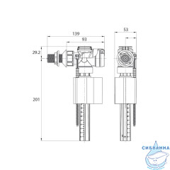 Клапан впускной, боковой подвод, IDDIS, F012400-0006