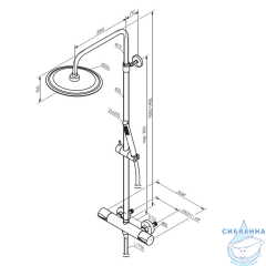 Душевая система Damixa Scandinavian Pure 936800300 (черный матовый)