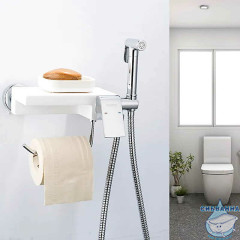 Смеситель с гигиеническим душем Gappo G7296 (хром/белый)