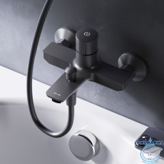 Смеситель для ванны Am.Pm X-Joy F85A10522 (черный матовый)