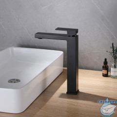 Смеситель для раковины Abber Daheim AF8211B  (без донного клапана) (черный матовый)