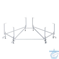 Акриловая ванна Santek Карибы 140х140 с каркасом