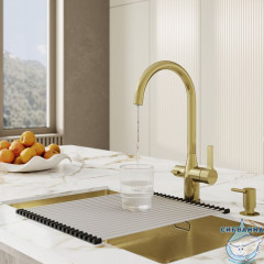 Смеситель для кухни с каналом для фильтрованной воды, матовое золото, Pure, IDDIS, PURMGFJi05