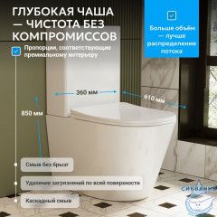 Унитаз напольный Abber Bequem AC1112  с бачком и сиденьем Soft Close (микролифт)