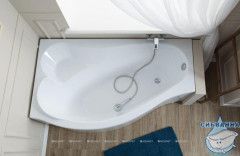 Акриловая ванна Aquanet Palma 170x100 L с каркасом