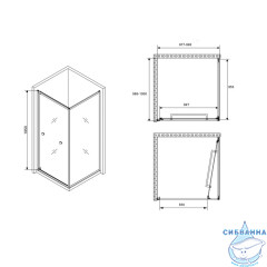 Душевой уголок ABBER Schwarzer Diamant AG0A100B