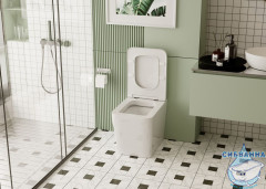 Унитаз приставной Abber Rechteck AC1211 с сиденьем Soft Close (микролифт) (белый)