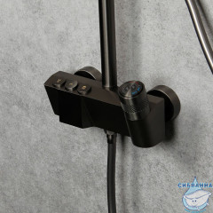 Душевая система Calypso CS24121-9 300 1 режим (оружейная сталь)