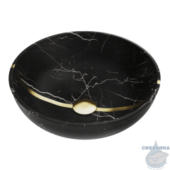 Раковина на столешницу 41 см Omoikiri Hitomi-BL Marble 4972077