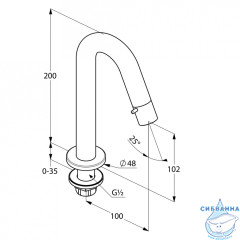 Кран для раковины Kludi Bozz 380160530 (без донного клапана) (хром)