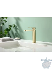 Смеситель для раковины Raglo R10.10.03 (сатин золотой)