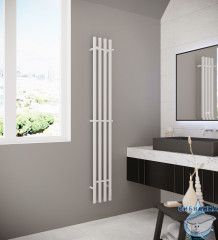 Полотенцесушитель электрический Terminus Quatro 22х160 круглая (с возможностью скрытого подключения) (белый матовый)