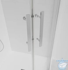 Душевое ограждение Veconi Эво 100x80 профиль хром, стекло прозрачное E2-CH-10080-01-C9 (без поддона)