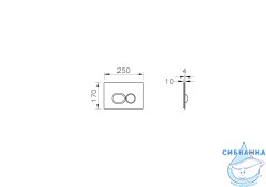  Кнопка смыва VitrA Liquid 740-2180 хром