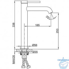 Смеситель для раковины Gappo G1006-29(без донного клапана) (оружейная сталь)
