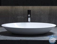 Раковина на столешницу 58 см Salini Callista 1101202SM (материал sapirit, белый матовый)