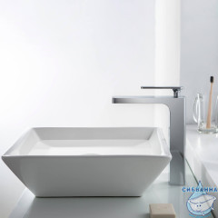 Смеситель для раковины Timo Torne 4311/00F (без донного клапана) (хром/белый)