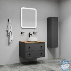 Смеситель для настольного умывальника, черный матовый, Kaya, IDDIS, KAYBL01i01