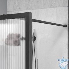 Walk-in Vincea Walk In HS 120 профиль вороненая сталь, стекло рифленое VSW-1HP120FLGM