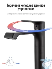 Смеситель для раковины Frap F1071-26 (черный матовый)