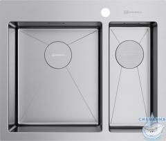 Кухонная мойка Omoikiri Akisame 60-2-IN-L 4993775 нержавеющая сталь