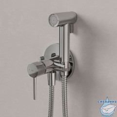 Гигиеническая лейка, хром глянцевый, Оптима Хоум (Optima Home), IDDIS, 0302FSCi20