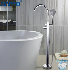 Смеситель для ванны напольный Gappo G3098 с аксессуарами (хром)