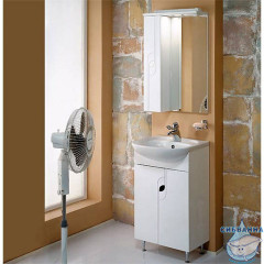 Шкаф-зеркало Акватон Панда 50 L, белый