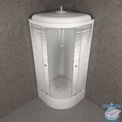 Душевая кабина Тритон Стандард 90х90 В профиль белый, стело полосы Щ0000061848