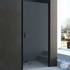 Дверь в нишу Veconi Vianno 90 профиль черный, стекло прозрачное  VN43B-90-01-C5