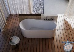 Акриловая ванна ABBER AB9496-1.7 R 170х78 с каркасом