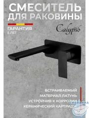 Смеситель для раковины встраиваемый Calypso CS-1005-2B (черный матовый)