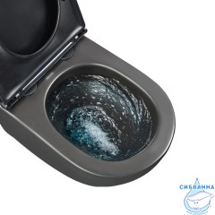 Унитаз подвесной безободковый Calypso CS46UQ-MB-OK с сиденьем Soft Close (микролифт)