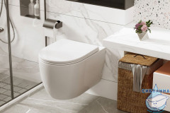 Унитаз подвесной импульсный Abber Bequem AC1105P с сиденьем Soft Close (микролифт) (белый)