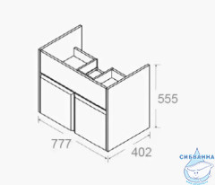 Тумба под раковину Roca Up 80 белый глянец