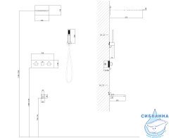 Душевая система Abber Daheim  230 1 режим AF8253  (хром)