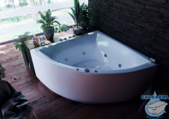 Акриловая ванна Aquatek Юпитер 150х150 с каркасом