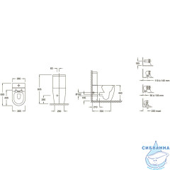 Унитаз напольный Jacob Delafon Soprano UJAK102-0 с бачком и сиденьем быстросъемным Soft Close (микролифт)