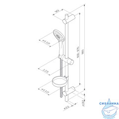 Душевой гарнитур Am.Pm Spirit 5 режимов F0170064 (хром)