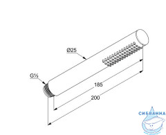 Душевая система Kludi Nova Fonte 300 208313915 1 режим (черный матовый)
