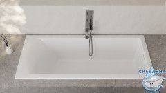 Ванна из искусственного камня Salini Cascata 170x70 (материал S-Sense , белый матовый)